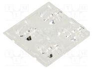 LED lens; square; transparent; H: 7.8mm; Body dim: 50x50mm LEDIL