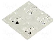 LED lens; square; transparent; H: 7.8mm; Body dim: 50x50mm LEDIL
