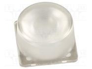 LED lens; square; plexiglass PMMA; 37÷53°; H: 11.8mm LEDIL