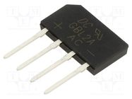 Bridge rectifier: single-phase; Urmax: 50V; If: 2A; Ifsm: 65A; flat DC COMPONENTS