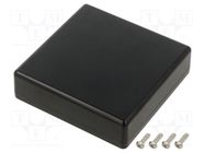 Enclosure: multipurpose; X: 80mm; Y: 80mm; Z: 24mm; 1551W; black HAMMOND