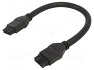 Cable; female; PIN: 10; Len: 0.5m; 300V; 10A; Insulation: PVC; 2x5 MOLEX