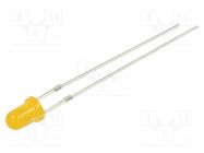 LED; 3mm; orange; 330÷500mcd; 30°; Front: convex; 5VDC; No.of term: 2 OPTOSUPPLY