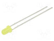 LED; 3mm; yellow; 220÷330mcd; 30°; Front: convex; 5VDC; No.of term: 2 OPTOSUPPLY