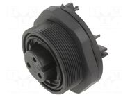 Connector: circular; socket; female; PIN: 3; 12A; 250V; IP68; UL94V-0 BULGIN