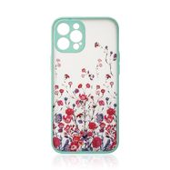 Design Case for iPhone 12 Pro flower case light blue, Hurtel