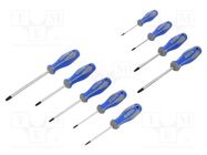 Kit: screwdrivers; Torx® with protection; 9pcs. KING TONY