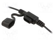 Fuse holder; 11mm; 10A; Leads: cables; -40÷85°C; 58V OPTIFUSE