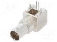 Connector: BNC; socket; female; Plating: gold-plated; THT; 50Ω TE Connectivity