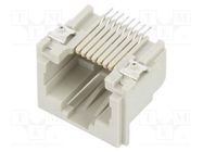 connector "MJ,RJ45,SM,TGRAY,13""REEL" TE Connectivity