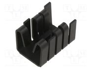 Heatsink: extruded; U; black; L: 19.05mm; W: 14.5mm; H: 12.7mm; 21K/W FISCHER ELEKTRONIK