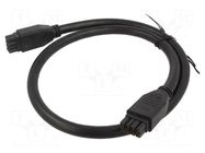 Cable; female; PIN: 8; Len: 1m; 300V; 11A; Insulation: PVC; 2x4; 12AWG MOLEX