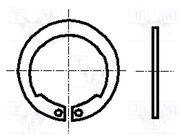 Circlip; spring steel; Shaft dia: 50mm; BN 829; Ring: external BOSSARD