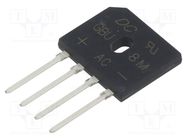 Bridge rectifier: single-phase; Urmax: 1kV; If: 8A; Ifsm: 200A; flat DC COMPONENTS