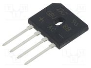 Bridge rectifier: single-phase; Urmax: 100V; If: 8A; Ifsm: 200A DC COMPONENTS