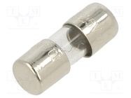 Fuse: fuse; quick blow; 3A; 350VAC; cylindrical,glass; 5x15mm; 2JQ BEL FUSE