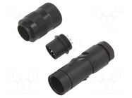 Connector: M16; plug; male; PIN: 7; 125V; 5A; IP67; 0.75mm2; for cable BINDER