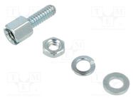 Screwed spacer sleeve; 4.8mm; Int.thread: UNC4-40; hexagonal KEYSTONE