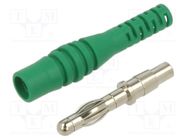 Connector: 4mm banana; plug; 32A; 30VAC; 60VDC; green; 2.5mm2; screw STÄUBLI