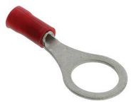 TERMINAL, RING TONGUE, 3/8IN, CRIMP, RED