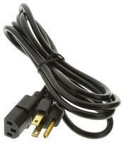 POWER CORD NEMA5-15P/IEC, 7.5FT, 10A BLACK