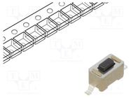 Microswitch TACT; SPST; Pos: 2; 0.05A/24VDC; SMT; none; OFF-(ON) TE Connectivity