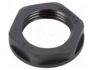 Nut; M20; polyamide 66; black; Thread: metric; Pitch: 1.5; -50÷135°C HELLERMANNTYTON