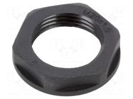 Nut; M20; polyamide 66; black; Thread: metric; Pitch: 1.5; -50÷135°C HELLERMANNTYTON