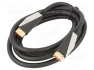 Cable; HDMI 2.0; HDMI plug,both sides; PVC; 3m; black; 32AWG VCOM