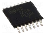 IC: digital; 3-state,buffer; Ch: 4; IN: 2; CMOS; SMD; TSSOP14; HC; tube ONSEMI