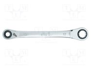 Wrench; box,with ratchet; 10mm,13mm,17mm,19mm; Teeth: 72 WIHA