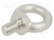 Lifting eye bolt; M20x30; Head: eye; acid resistant steel A4 ELESA+GANTER