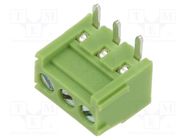 PCB terminal block; straight; 3.5mm; ways: 3; on PCBs; terminal XINYA