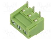 PCB terminal block; straight; 3.81mm; ways: 3; on PCBs; terminal XINYA