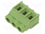 PCB terminal block; angled 90°; 7.62mm; ways: 3; on PCBs; terminal XINYA