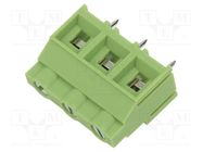 PCB terminal block; angled 90°; 9.52mm; ways: 3; on PCBs; terminal XINYA