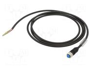 Cable: for sensors/automation; M12; PIN: 8; straight; 2m; plug; 2A; Y SICK