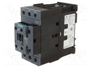 Contactor: 3-pole; NO x3; Auxiliary contacts: NO + NC; 40A; 3RT20 