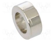 Spacer sleeve; 4mm; cylindrical; brass; nickel; Out.diam: 10mm DREMEC