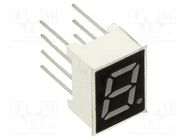 Display: LED; 7-segment; 7mm; 0.28"; No.char: 1; red; 100mcd; anode OPTOSUPPLY