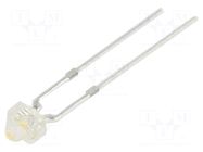 LED; white warm; 1.8mm; 2180÷3000mcd; 15°; Front: convex; THT OPTOSUPPLY
