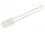 LED; 5mm; white warm; 2180÷3000mcd; 30°; Front: convex; 12VDC; 225mW OPTOSUPPLY