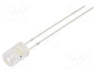 LED; 5mm; white warm; 750÷1120mcd; 100°; Front: flat; 5VDC; -30÷85°C OPTOSUPPLY