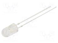 LED; 5mm; orange; 2180÷3000mcd; 30°; Front: convex; 12VDC; -30÷85°C OPTOSUPPLY