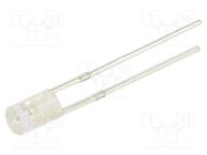 LED; 3mm; red; 220÷300mcd; 100°; Front: flat; 1.9÷2.4V; No.of term: 2 OPTOSUPPLY