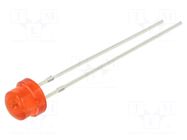 LED; red; 4.8mm; 750÷1560mcd; 100°; Front: convex; 2.1÷2.6VDC; 130mW OPTOSUPPLY