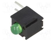 LED; in housing; 3mm; No.of diodes: 1; green; 2mA; Lens: diffused BIVAR