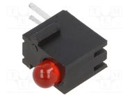 LED; in housing; 3mm; No.of diodes: 1; red; 20mA; Lens: diffused; 45° BIVAR