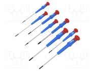 Kit: screwdrivers; precision; Phillips; 8pcs. KING TONY