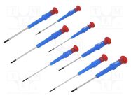 Kit: screwdrivers; precision; slot; 8pcs. KING TONY